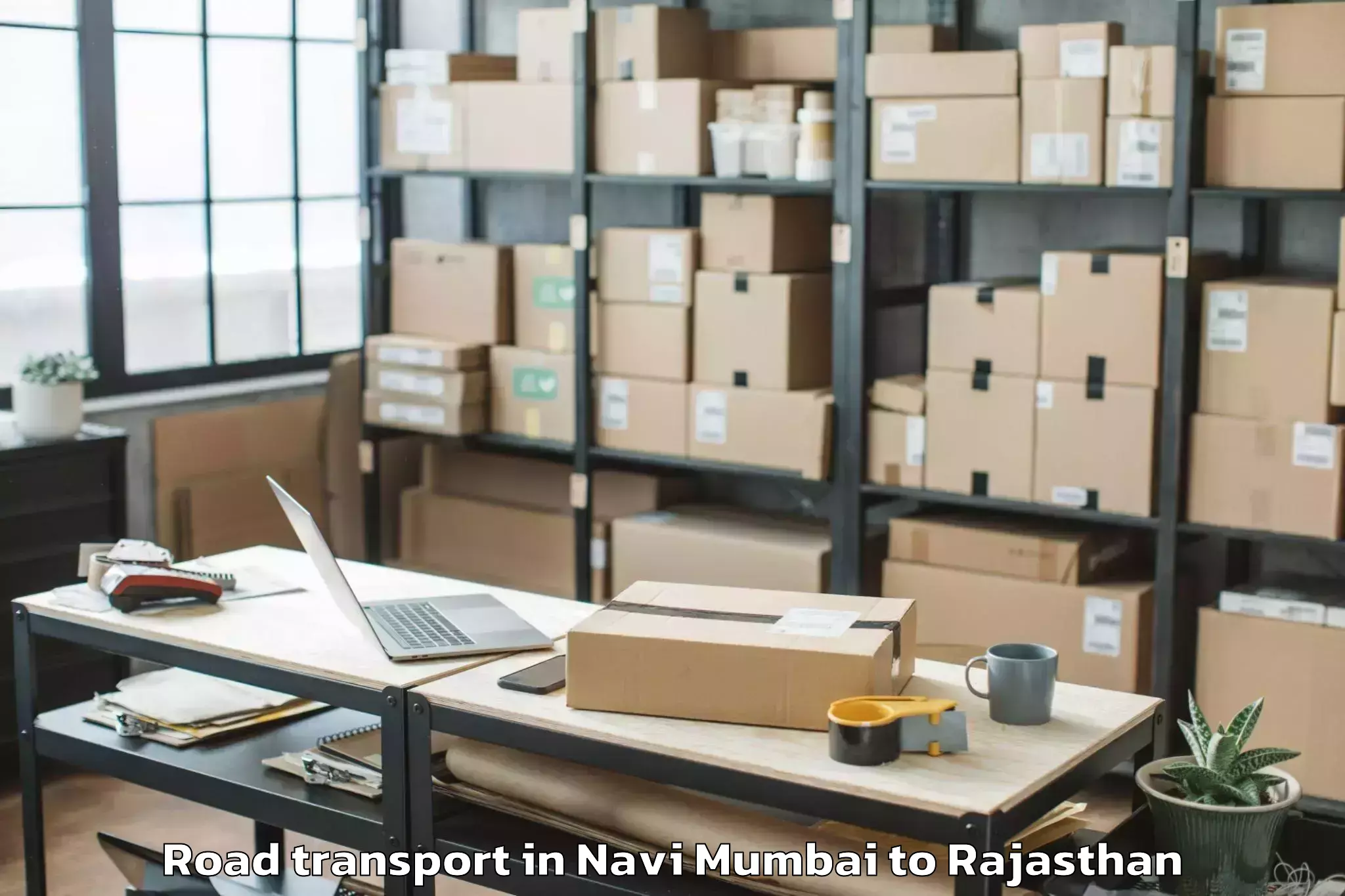 Trusted Navi Mumbai to Hindaun Road Transport